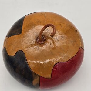 Vintage Texas Flag Hand Painted Folk Art Gourd Signed Marla C.